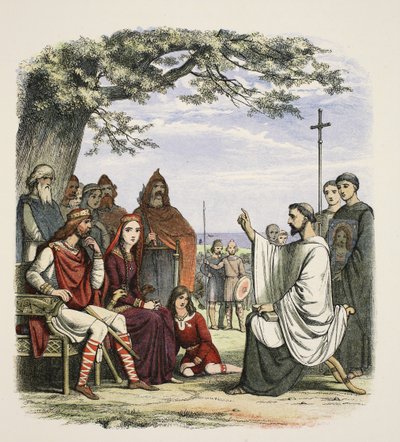 Agustín predicando ante el Rey Ethelberto, 597 d.C., de 